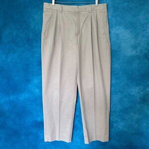 LL Bean Classic Fit Pleated-Front Cotton Chinos, 36 x 30